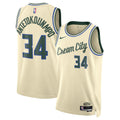 Milwaukee Bucks 2025/26 City Edition Swingman Jersey - Cream - Giannis Antetokounmpo product image 1, provided for visual