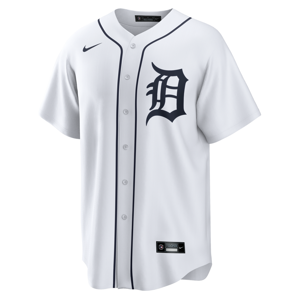 Detroit Tigers Justin Verlander White Home Replica Jersey product image 3, provided for visual reference and product detail