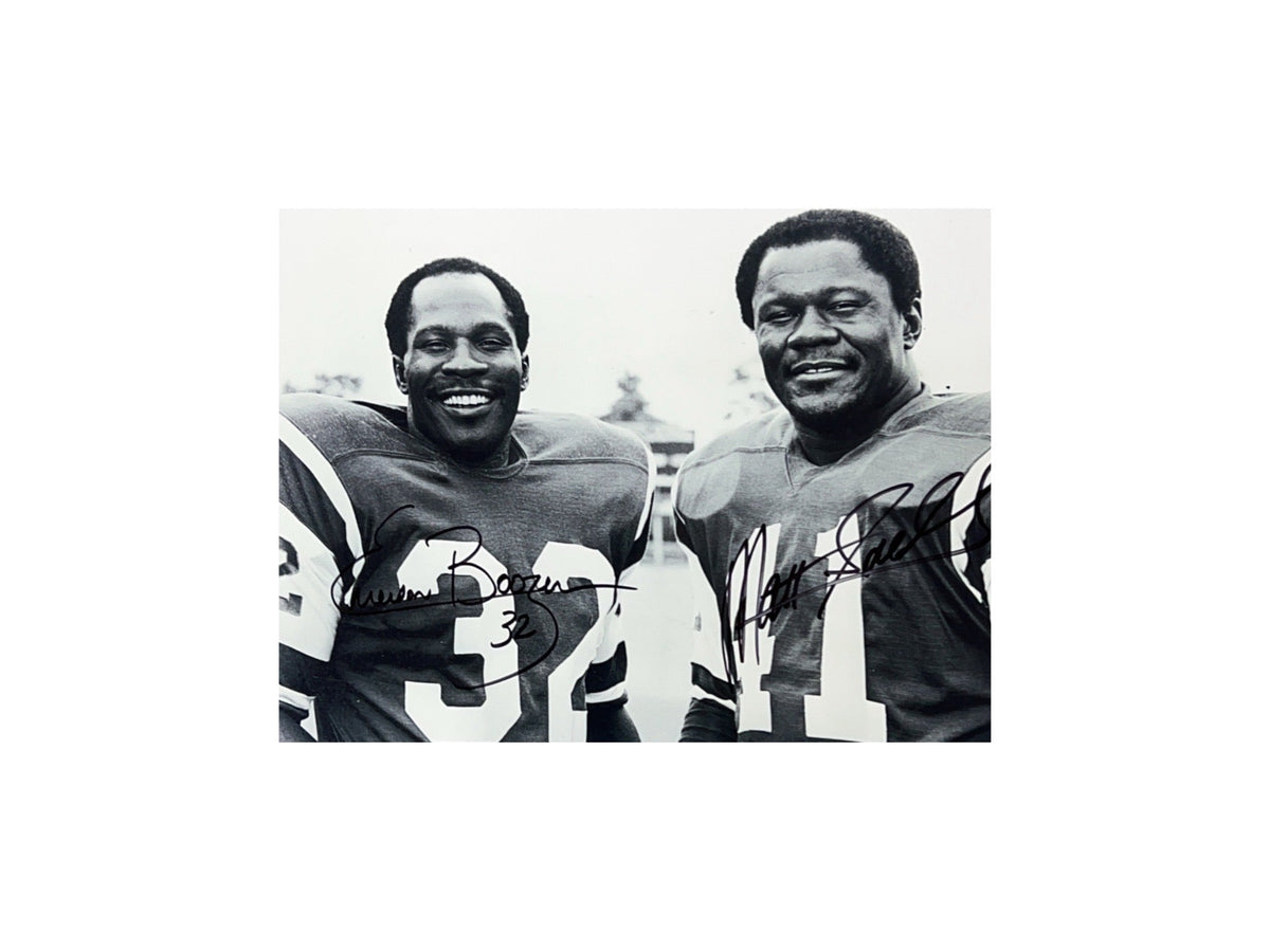 Emerson Boozer & Matt Snell Autographed New York Jets Black & White 8x10 JSA product image 1, provided for visual reference