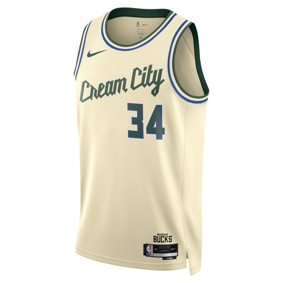 Milwaukee Bucks 2025/26 City Edition Swingman Jersey - Cream - Giannis Antetokounmpo product image 3, provided for visual