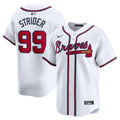 Atlanta Braves Spencer Strider White Home Limited Player Jersey product image 1, provided for visual reference and product