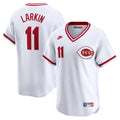 Cincinnati Reds Barry Larkin White Throwback Cooperstown Limited Jersey product image 1, provided for visual reference and