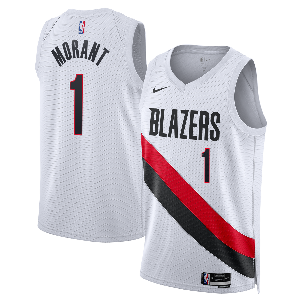 Portland Trail Blazers Replica Association Edition Swingman Jersey - White - Ja Morant product image 1, provided for visual