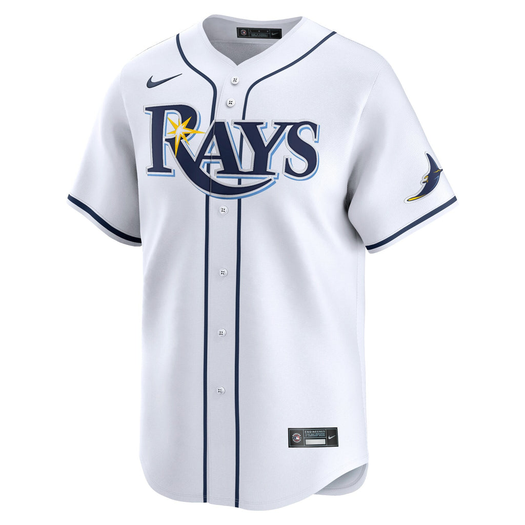 Tampa Bay Rays Brandon Lowe White Home Limited Player Jersey product image 3, provided for visual reference and product