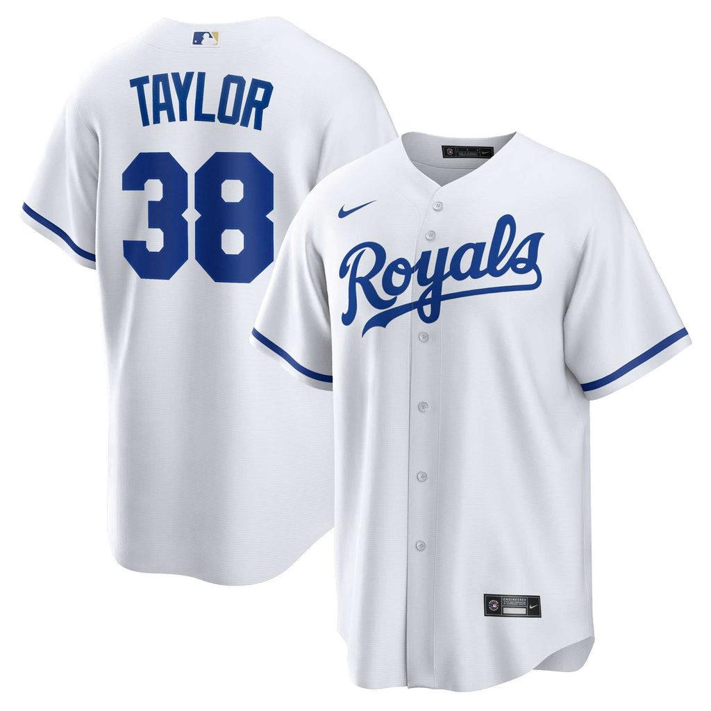Kansas City Royals Josh Taylor White Home Replica Player Jersey product image 2, provided for visual reference and product