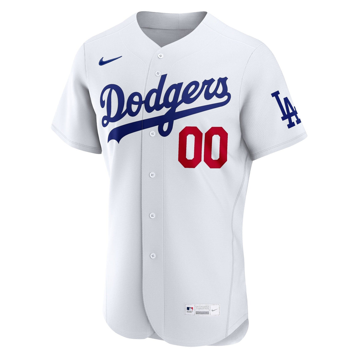 Los Angeles Dodgers White Home Authentic Custom Jersey product image 3, provided for visual reference and product detail