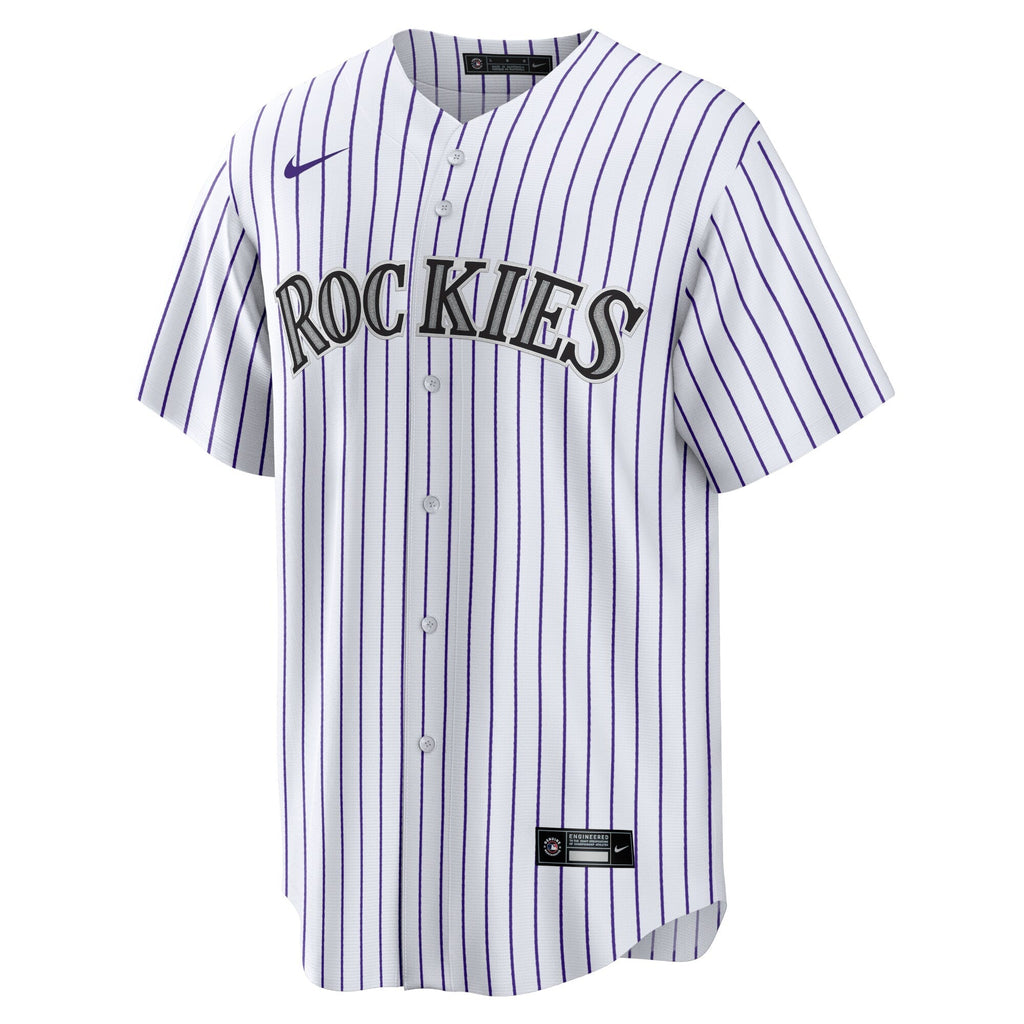 Colorado Rockies Charlie Blackmon White Home Replica Player Name Jersey product image 3, provided for visual reference and