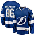 Tampa Bay Lightning Nikita Kucherov Blue Home Breakaway Jersey product image 1, provided for visual reference and product