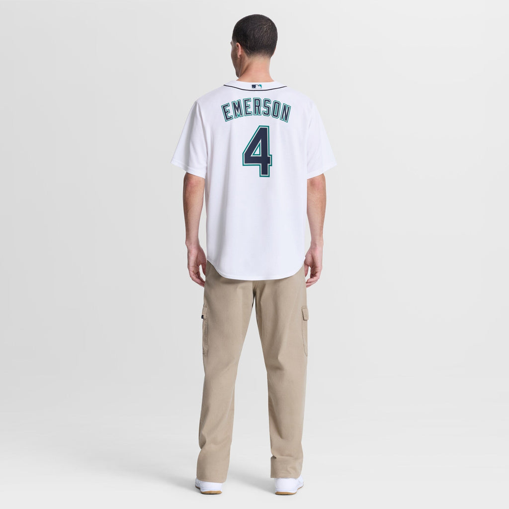 Seattle Mariners Colt Emerson White Home Replica Jersey product image 4, provided for visual reference and product detail