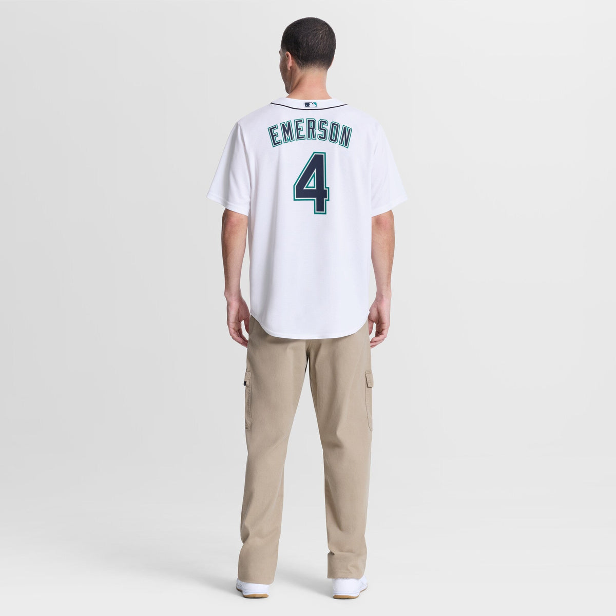 Seattle Mariners Colt Emerson White Home Replica Jersey product image 4, provided for visual reference and product detail