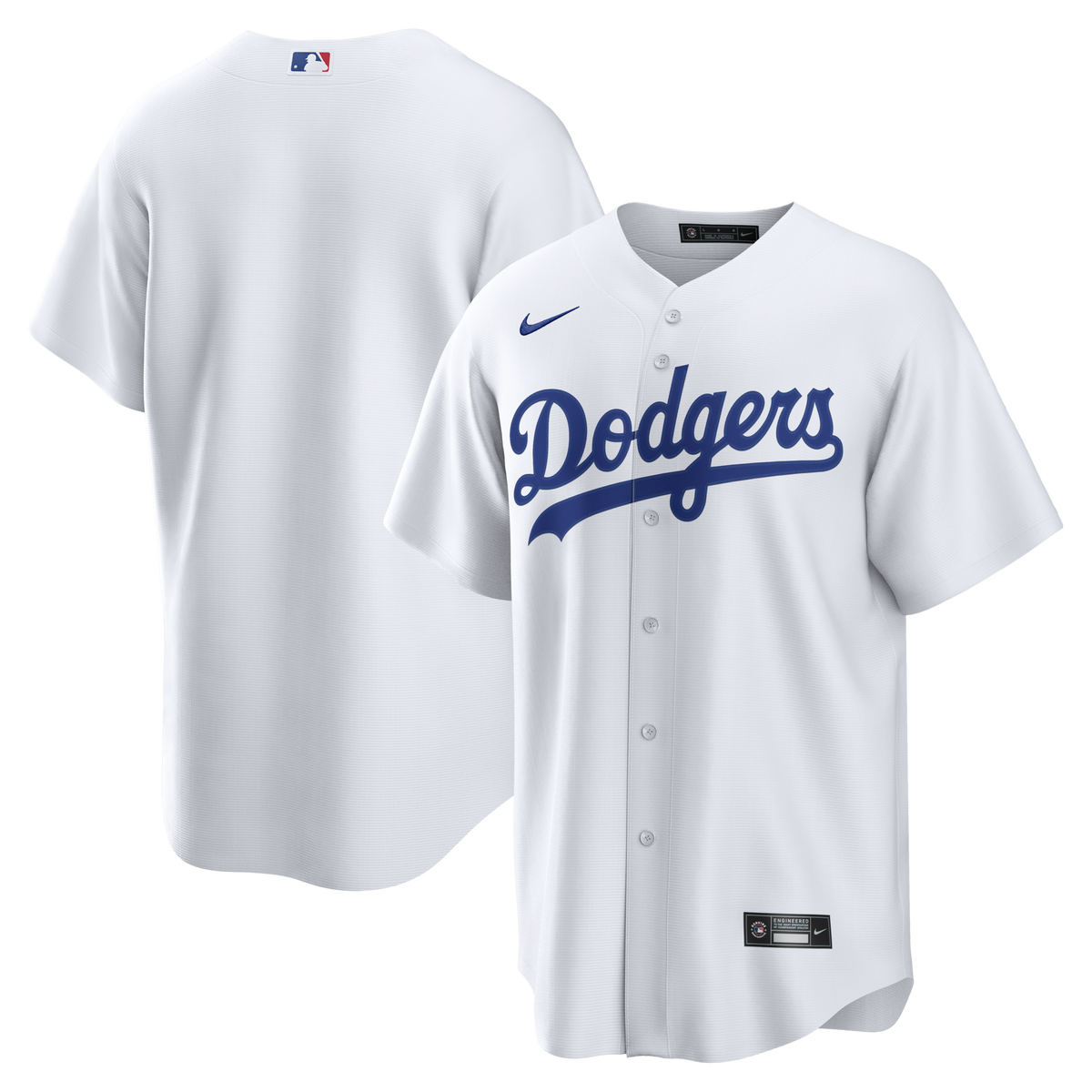 Los Angeles Dodgers White Home Replica Jersey product image 1, provided for visual reference and product detail review
