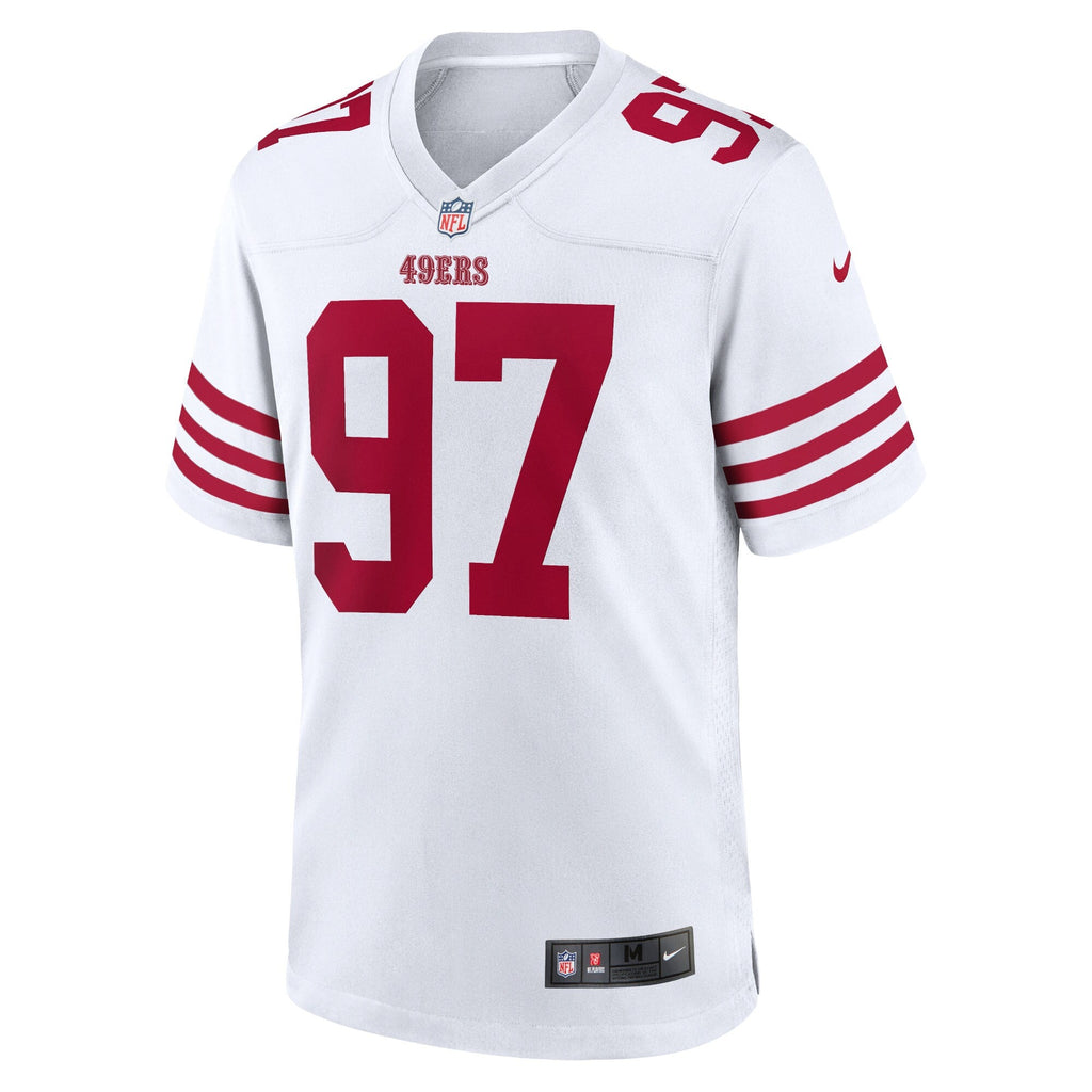 San Francisco 49ers Nick Bosa White Team Game Jersey product image 3, provided for visual reference and product detail review