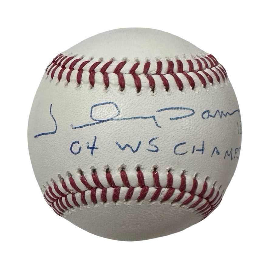 Johnny Damon Autographed Inscribed 04 World Series OMLB Steiner product image 1, provided for visual reference and product