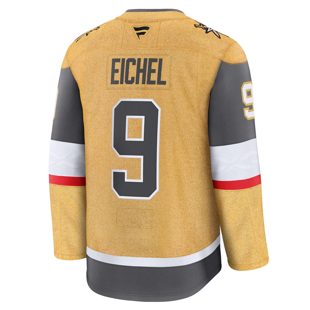 Vegas Golden Knights Jack Eichel Gold Home Premium Jersey product image 4, provided for visual reference and product detail