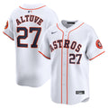 Houston Astros Jose Altuve White Home Limited Player Jersey product image 1, provided for visual reference and product