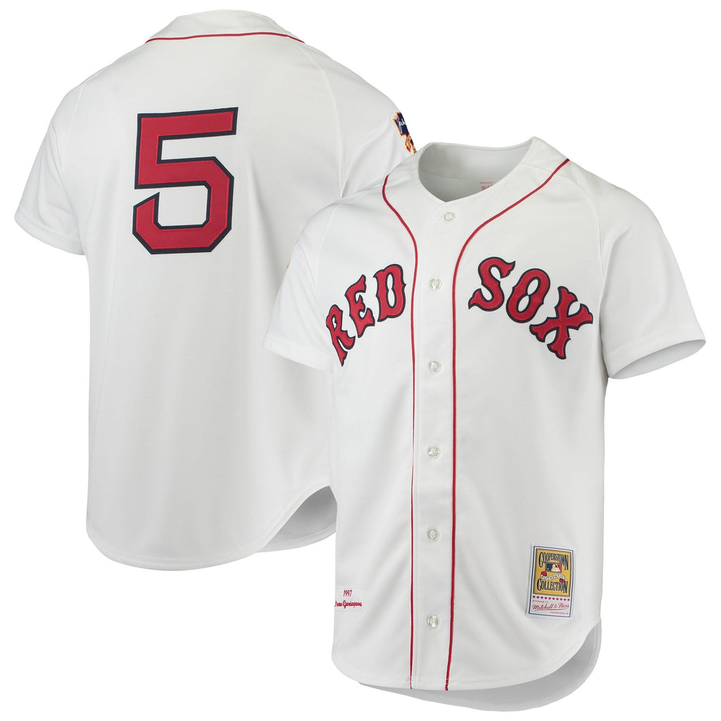 Boston Red Sox Nomar Garciaparra White 1997 Cooperstown Collection Authentic Jersey product image 2, provided for visual