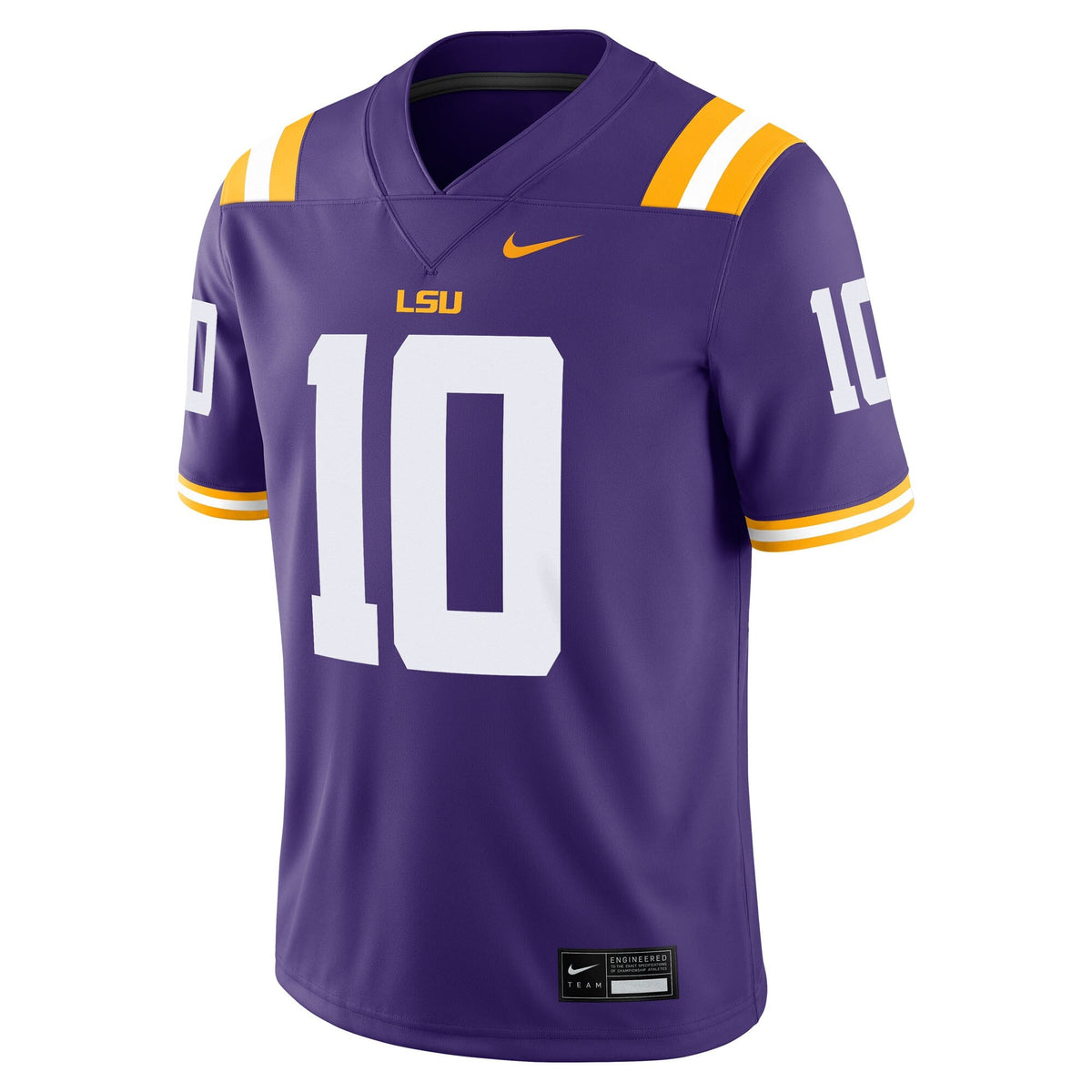 Sam Leavitt LSU Tigers Home Game Jersey - Purple product image 3, provided for visual reference and product detail review