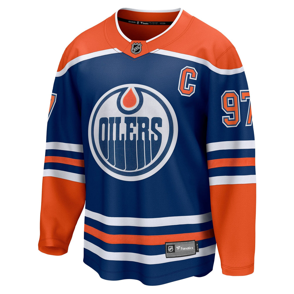 Edmonton Oilers Connor McDavid Royal Home Breakaway Jersey product image 3, provided for visual reference and product detail