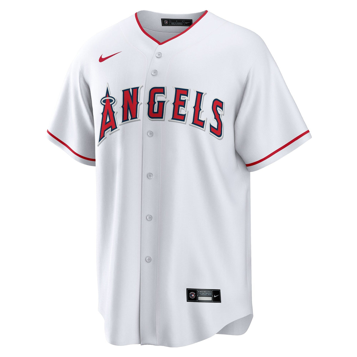 Los Angeles Angels Mike Trout White Home Replica Player Name Jersey product image 3, provided for visual reference and