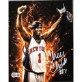 Chris Childs Arms Up Orange Background 8x10 Beckett BAS product image 1, provided for visual reference and product detail