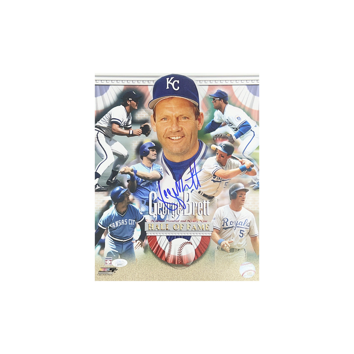 George Brett Autographed Kansas City Royals Collage 11x14 JSA product image 1, provided for visual reference and product