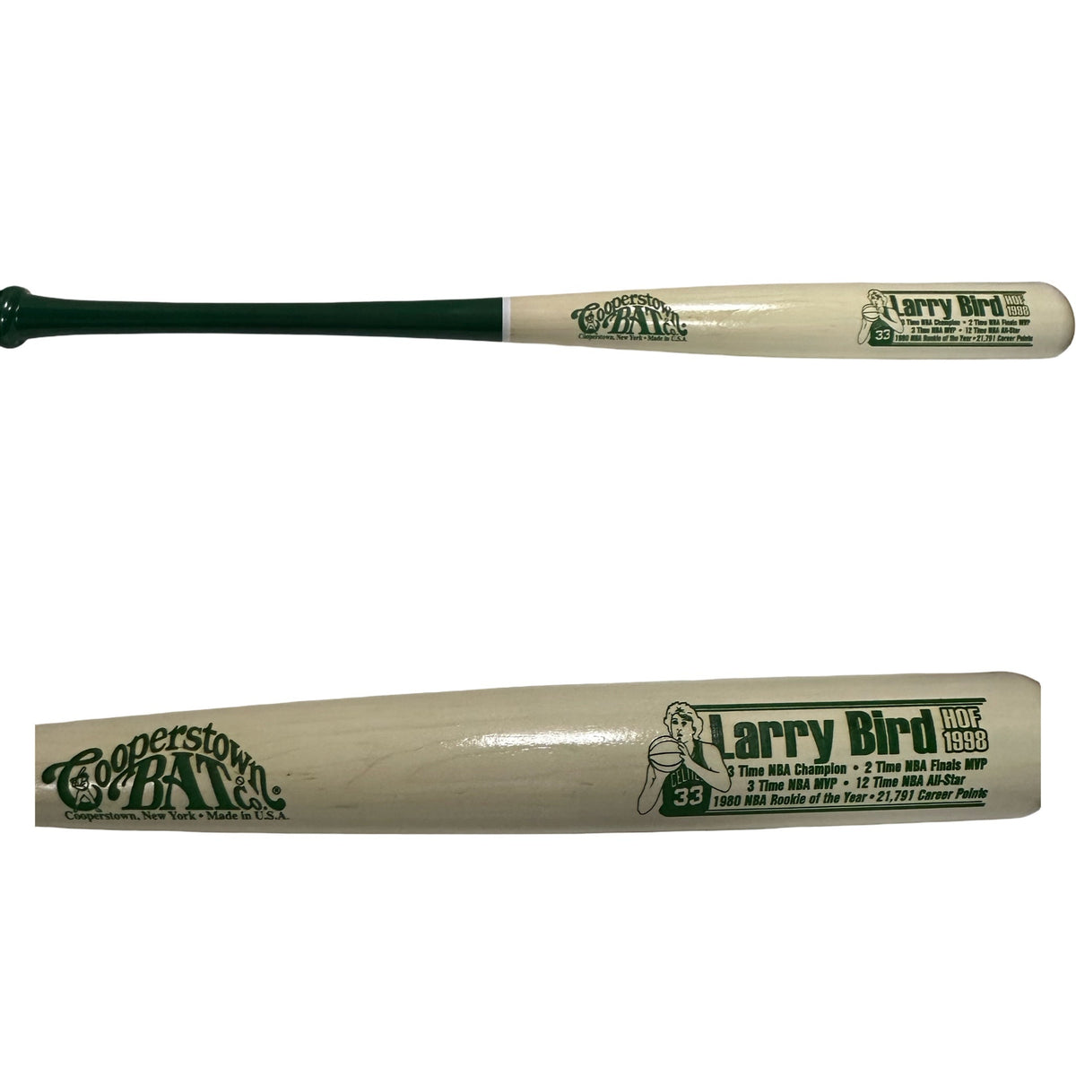 Larry Bird Unsigned Cooperstown Bat Co White Barrel Bat product image 1, provided for visual reference and product detail