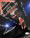 Dominique Wilkins Under View Dunk 8x10 JSA product image 1, provided for visual reference and product detail review