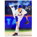 Zach Wheeler Autographed New York Mets Pitching Vertical 11x14 Photo JSA product image 1, provided for visual reference and