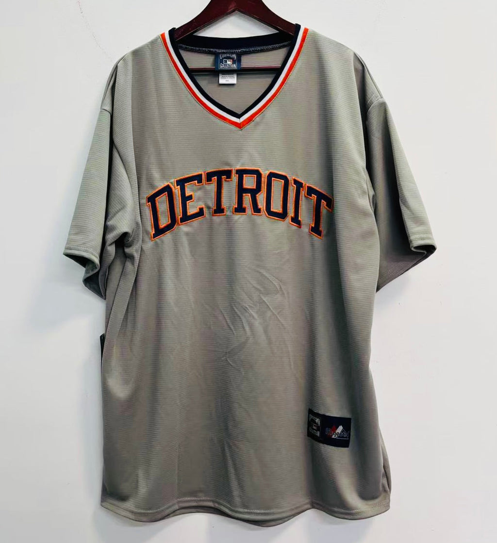 Ron LeFlore Detroit Tigers Official MLB Majestic Jersey gray product image 2