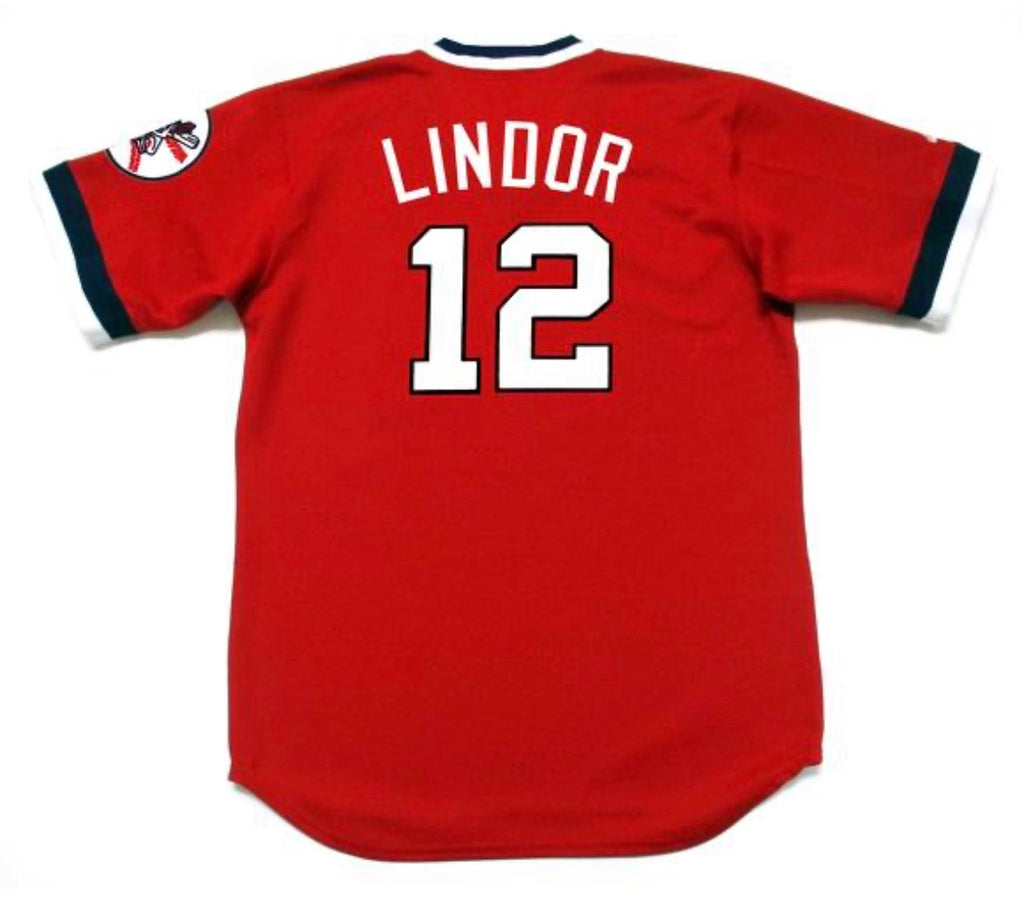 Francisco Lindor Cleveland Indians Red retro Jersey Majestic product image 1