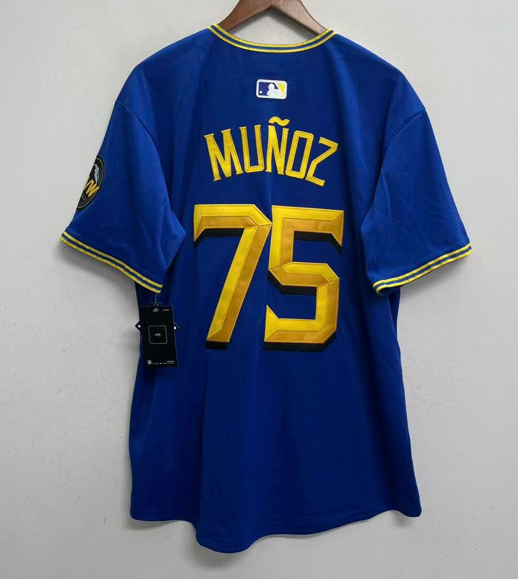Andres Munoz Seattle Mariners Official MLB Nike Jersey blue product image 1