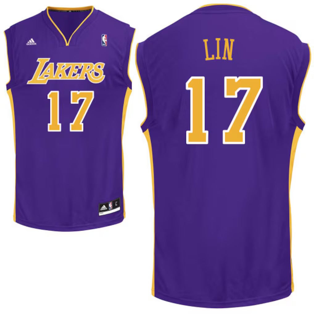 Jeremy Lin Los Angeles Lakers Official NBA Adidas Jersey product image 1
