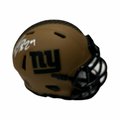 Tyrone Tracy Autographed New York Giants Mocha Salute To Service Mini Helmet Beckett product image 1, provided for visual