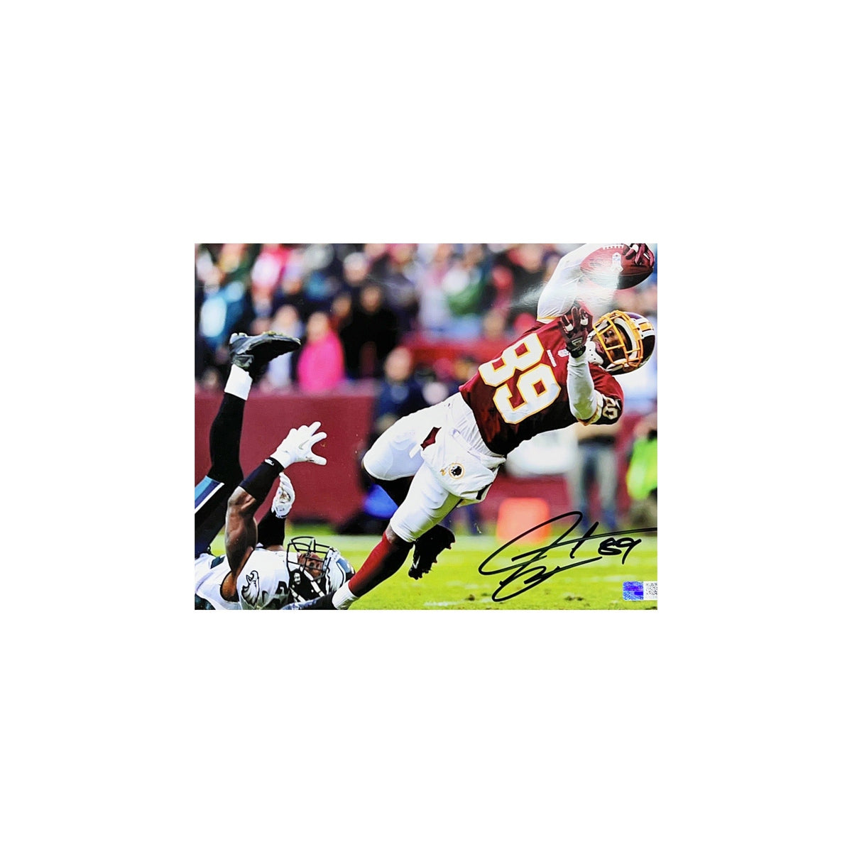 Santana Moss Autographed Washington Commanders 8x10 Steiner CX product image 1, provided for visual reference and product