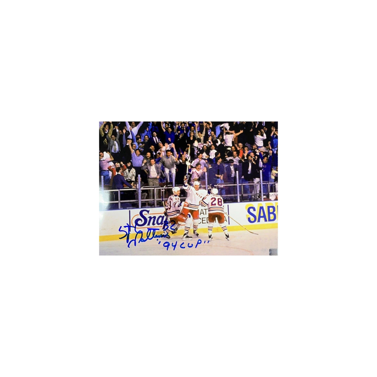 Stephane Matteau Autographed New York Rangers 8x10 "94 Cup" Inscription Steiner CX - Unframed product image 1, provided for