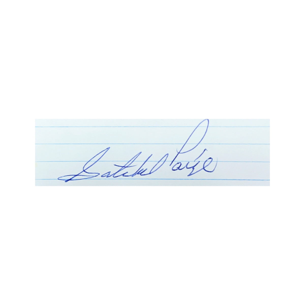 Satchel Paige Autographed Cleveland Indians 1x3 Cut JSA product image 1, provided for visual reference and product detail