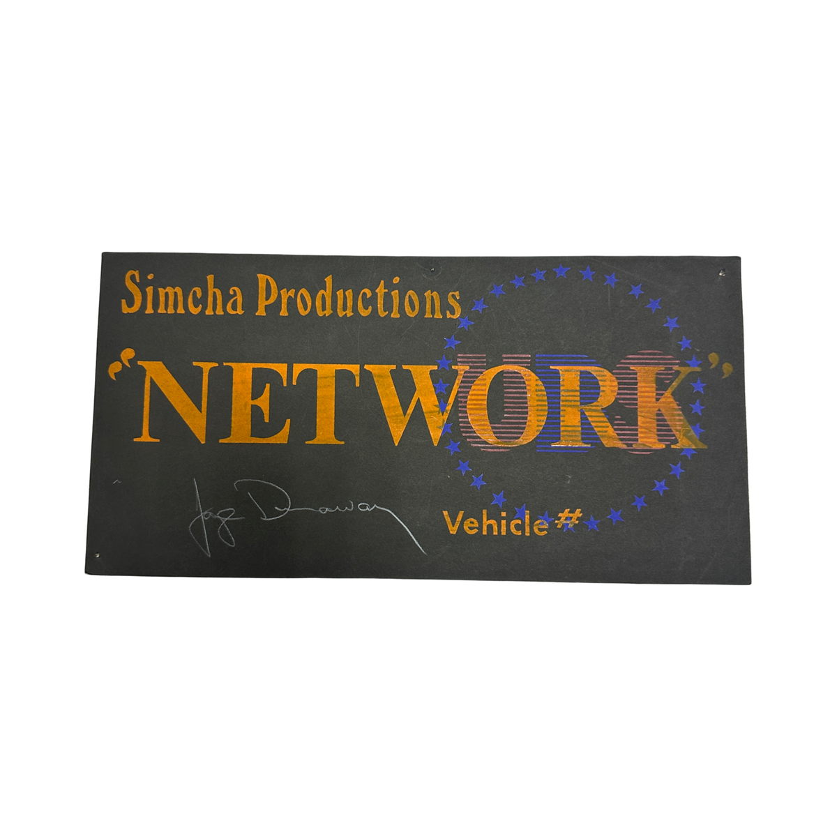Faye Dunaway Autographed Network Parking Sign JSA product image 1, provided for visual reference and product detail review