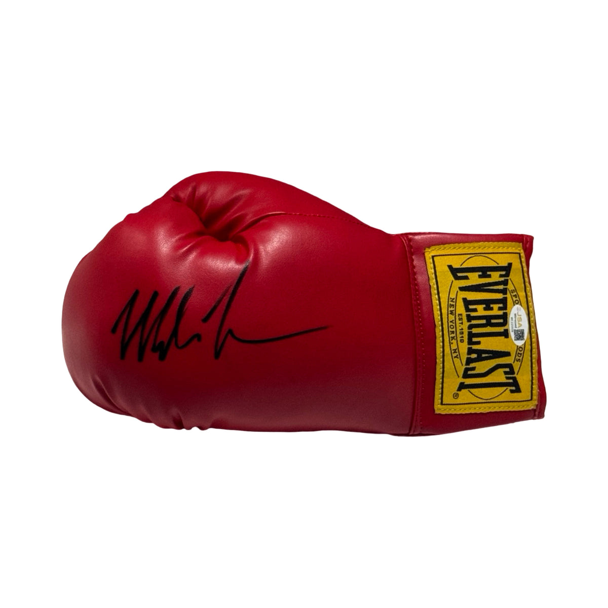 Mike Tyson Black Everlast Left Hand Glove Yellow Tag JSA COA product image 1, provided for visual reference and product