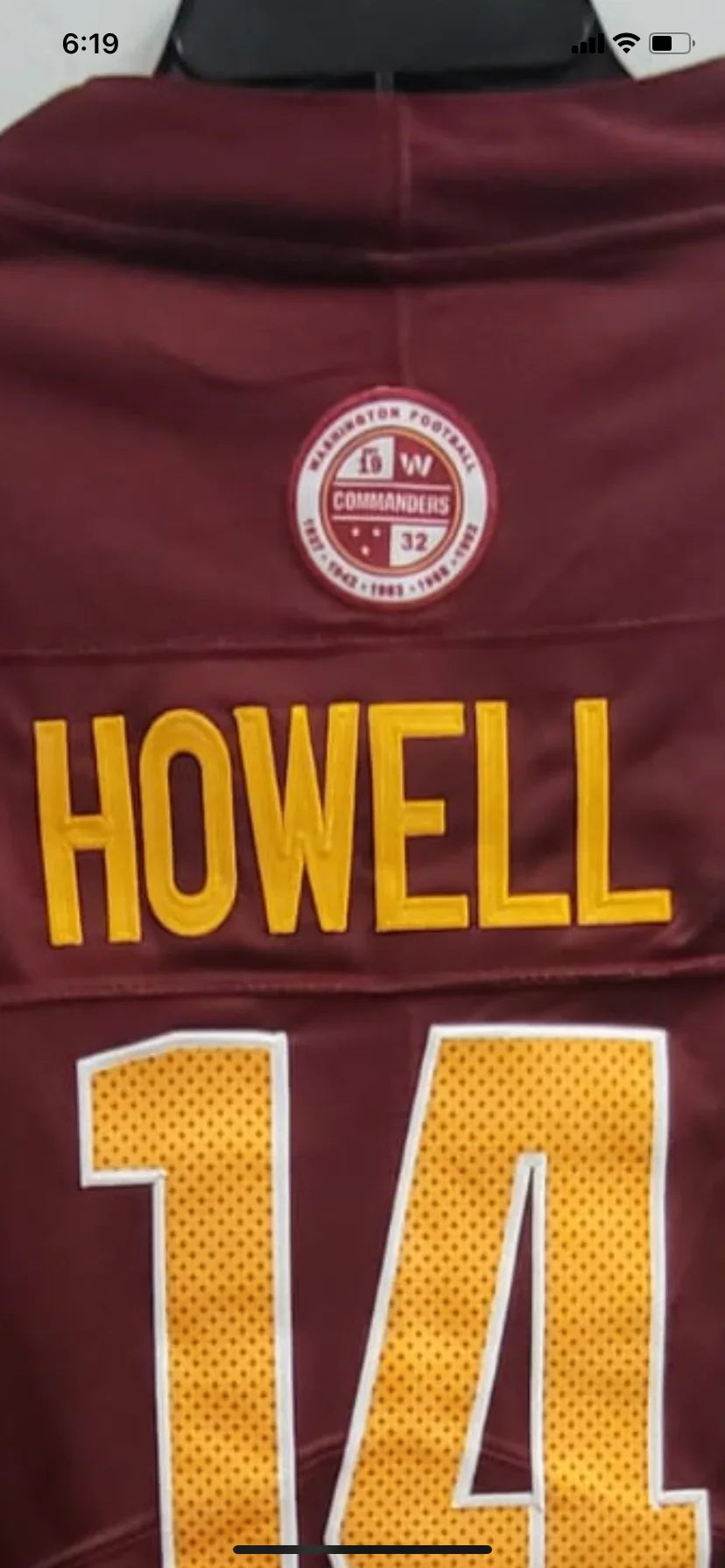 Sam Howell Washington Commanders Official NFL Nike Jersey product image 3