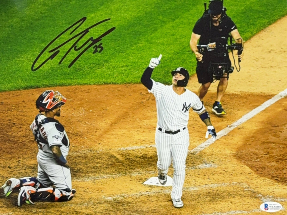 Gleyber Torres Autographed New York Yankees Crossing Home 11x14 Beckett product image 1, provided for visual reference and