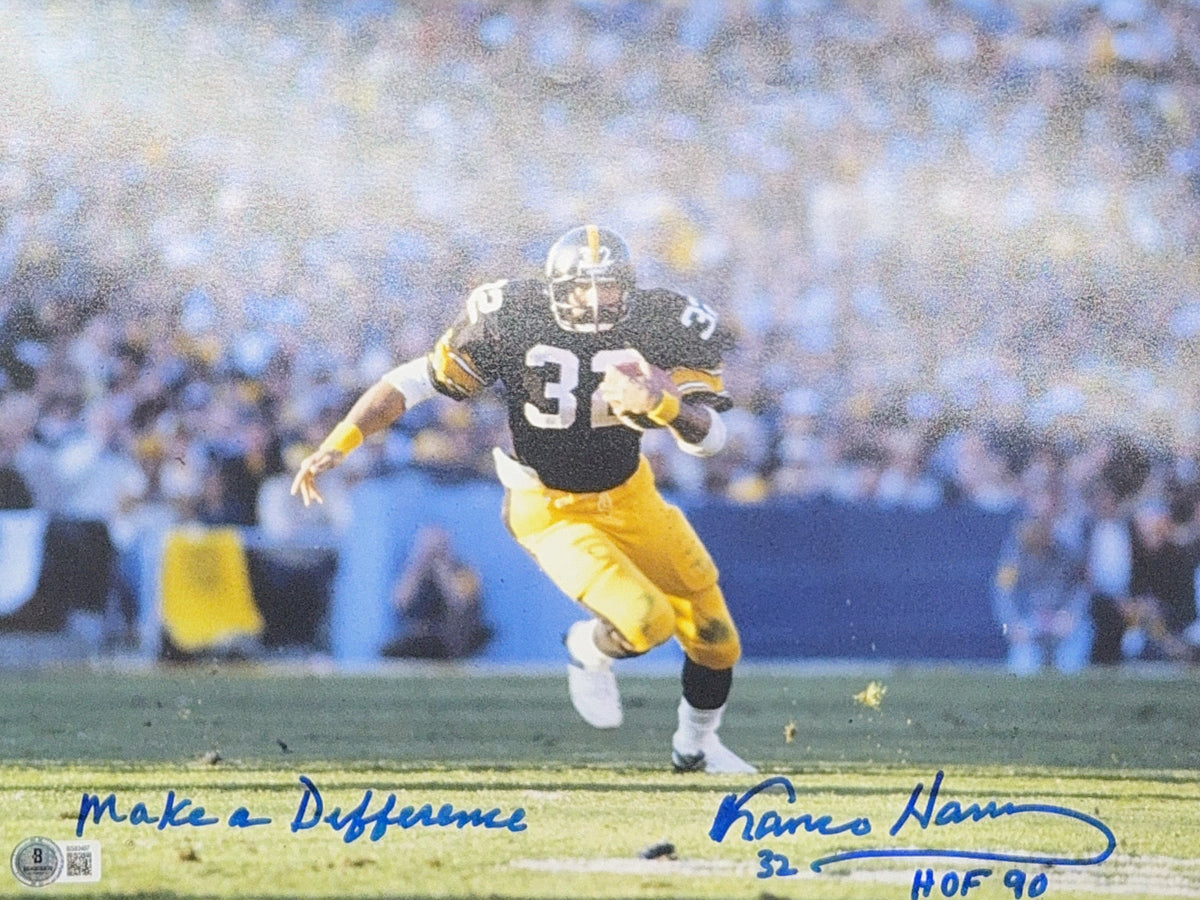 Franco Harris Autographed Pittsburgh Steelers Black Jersey 11x14 Beckett product image 1, provided for visual reference and