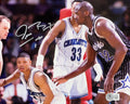 Muggsy Bogues Autographed Charlotte Hornets Against Shaq Silver Ink 8x10 Beckett product image 1, provided for visual