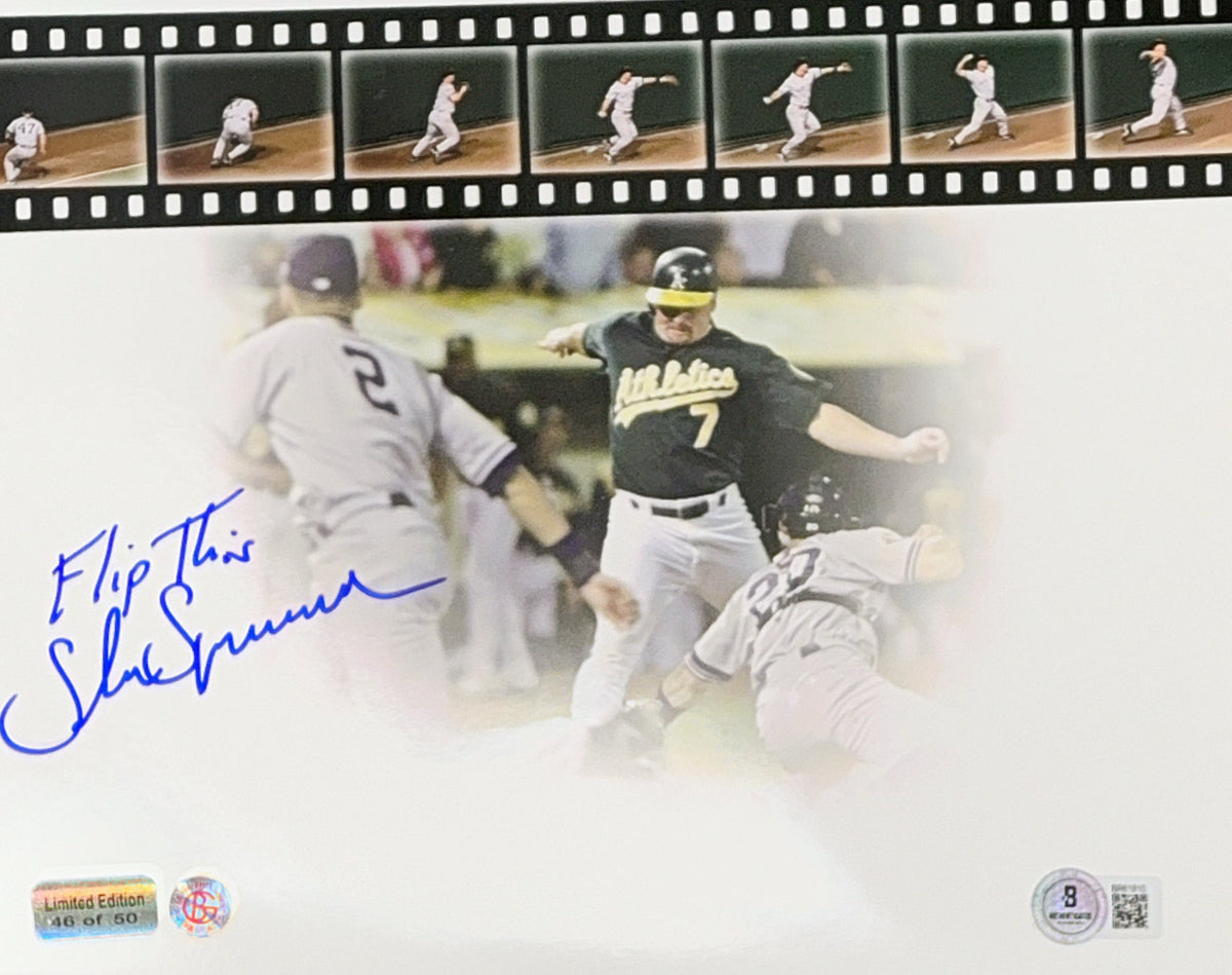 Shane Spencer Autographed New York Yankees Flip Edit Flip This 8x10 Beckett product image 1, provided for visual reference