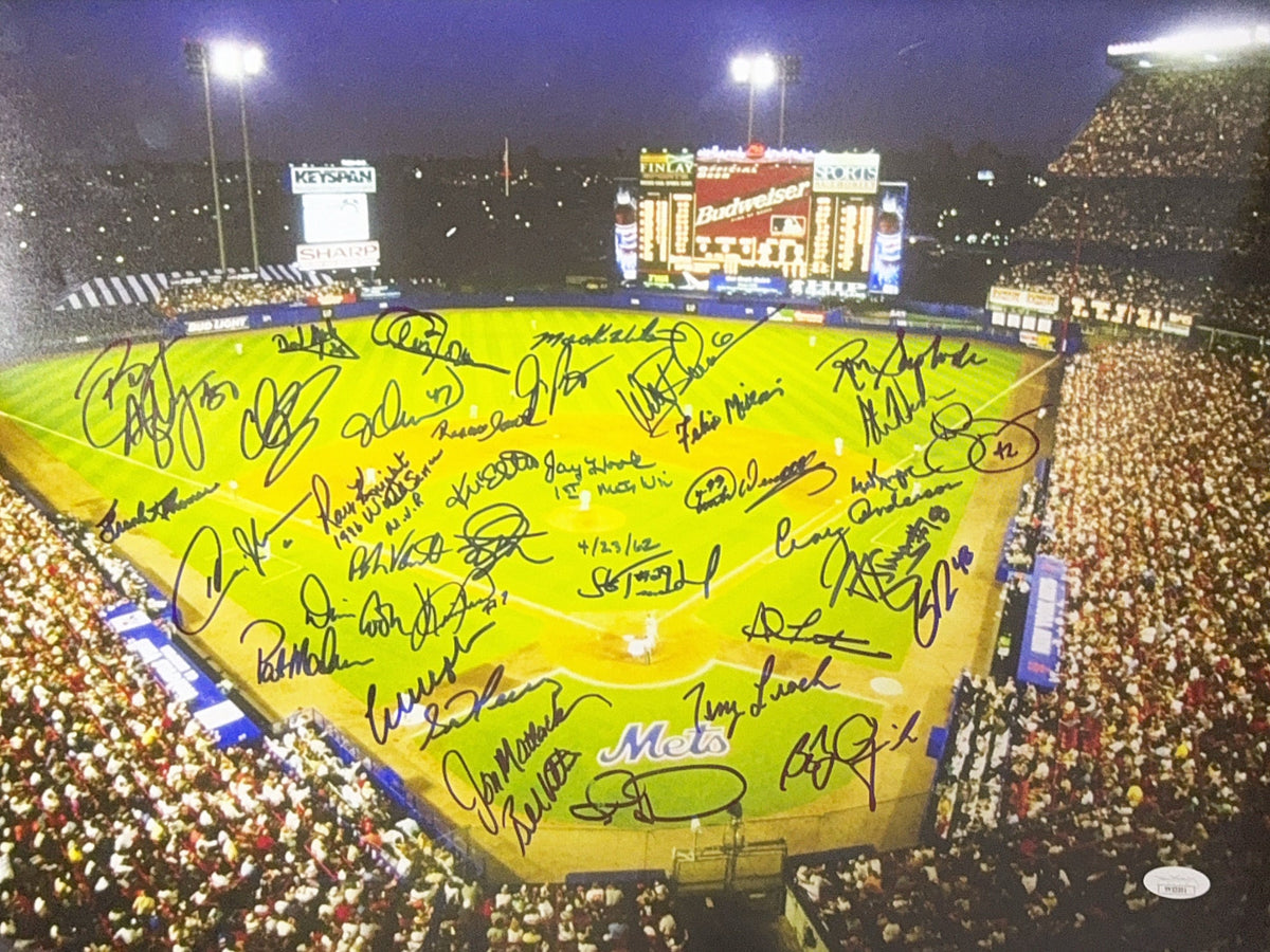 New York Mets Greats Autographed Shea Stadium Inside 16x20 JSA product image 1, provided for visual reference and product