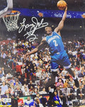 Larry Johnson Autographed Charlotte Hornets Dunk Teal Jersey 11x14 Beckett product image 1, provided for visual reference