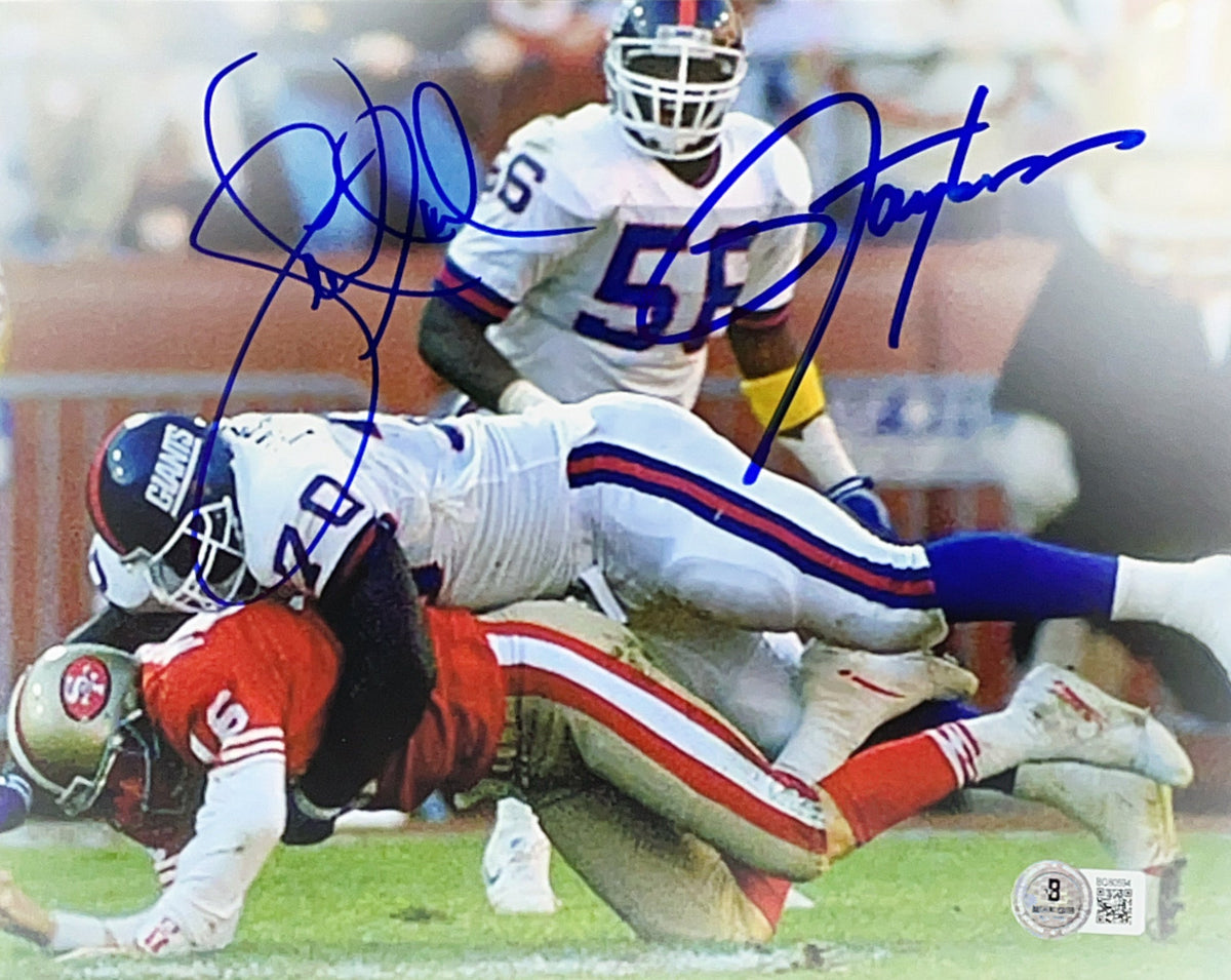 Lawrence Taylor & Leonard Marshall Autographed New York Giants 8x10 Beckett product image 1, provided for visual reference