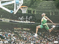 Shawn Kemp Autographed Seattle SuperSonics Dunking "Rain Man" 11x14 JSA product image 1, provided for visual reference and
