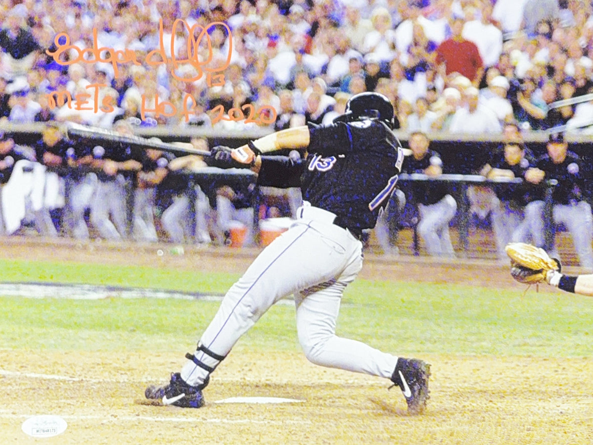 Edgardo Alfonzo Autographed New York Mets Black Jersey Mets HOF 2020 11x14 JSA product image 1, provided for visual