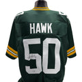 AJ Hawk Green Bay Packers Autographed Green Jersey Beckett BAS product image 1, provided for visual reference and product