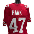 AJ Hawk Ohio State Buckeyes Autographed Red Jersey Beckett BAS product image 1, provided for visual reference and product